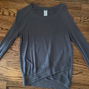 Grey long sleeve workout shirt